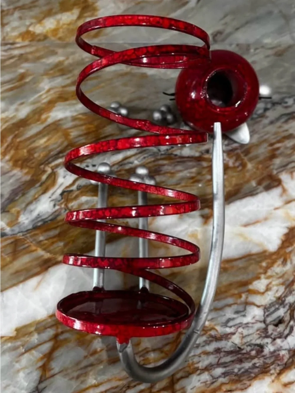 Whimsical  Red Cat Decorative Figurine - Brand wine holder